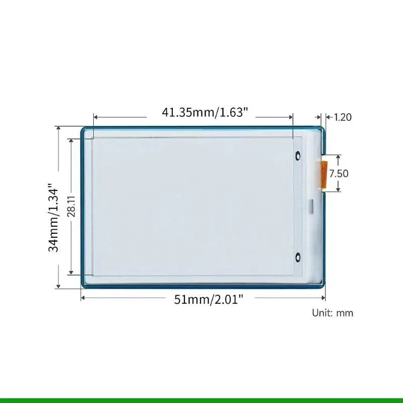 U55C alto contraste 1,9 "91 segmento epaper Display Black Epaper Módulo para RASP