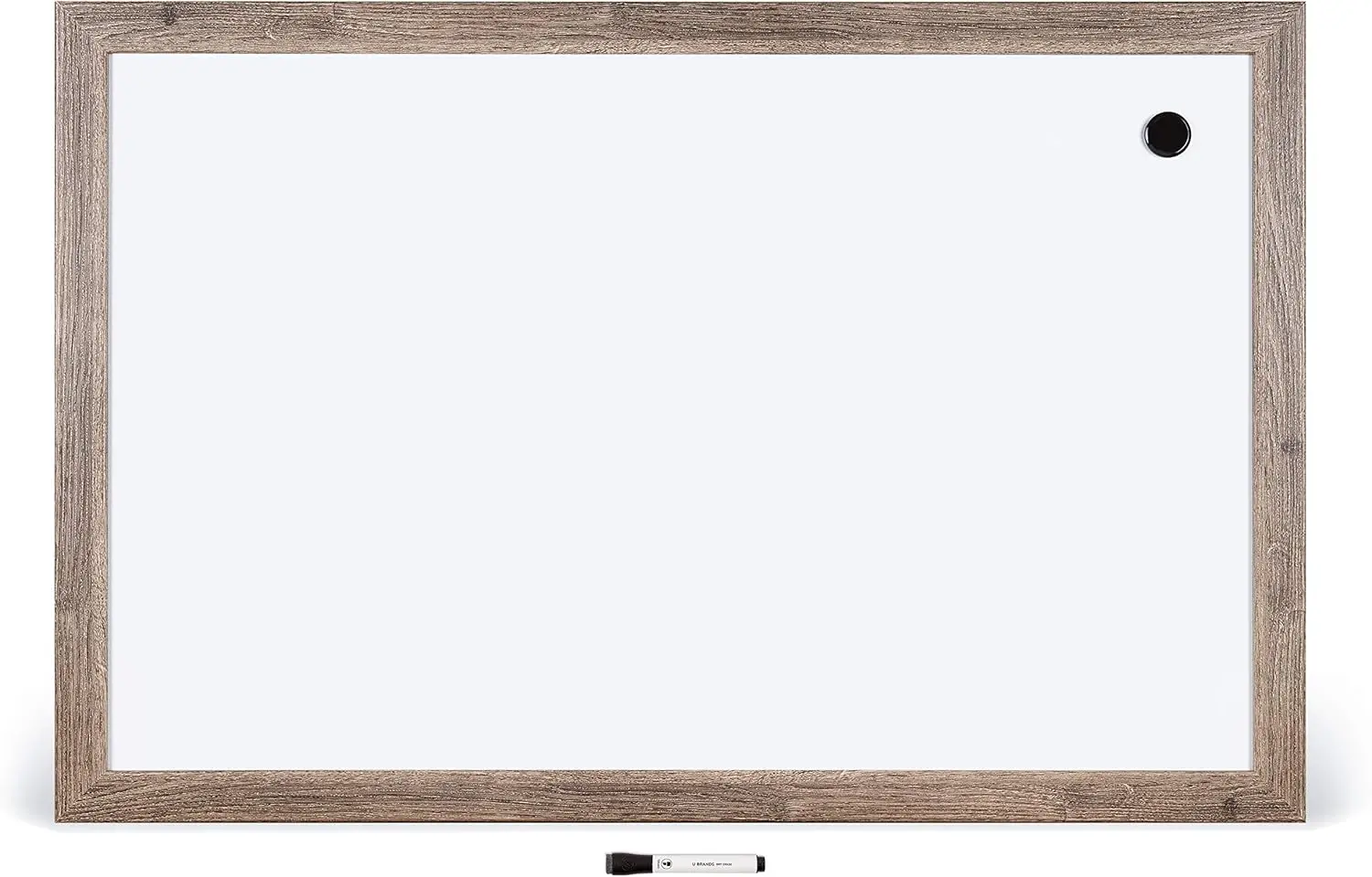 

Large Magnetic Dry Erase Board, 36x48 Inches with Rustic Wood Frame for Home Office School