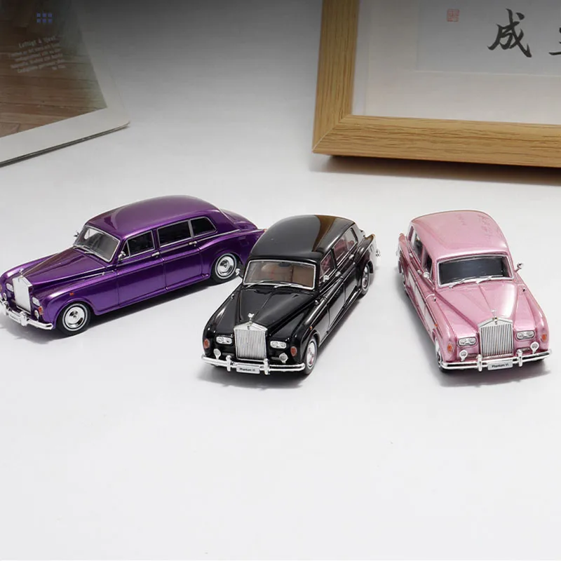 

1:64 масштаб 1968, Phantom VI Gen.6, имитация сплава, модель автомобиля, статический дисплей, Коллекционная игрушка, подарочное украшение, сувенир