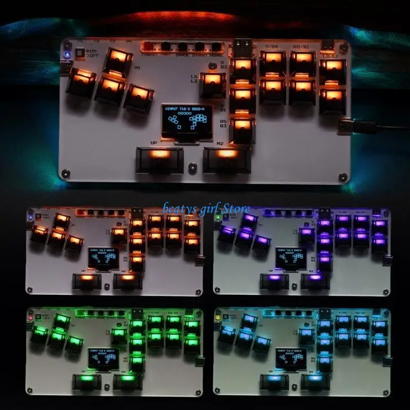 

C7AB Transparent Acrylic Fight Keyboard For Multiple Platforms Including for PC