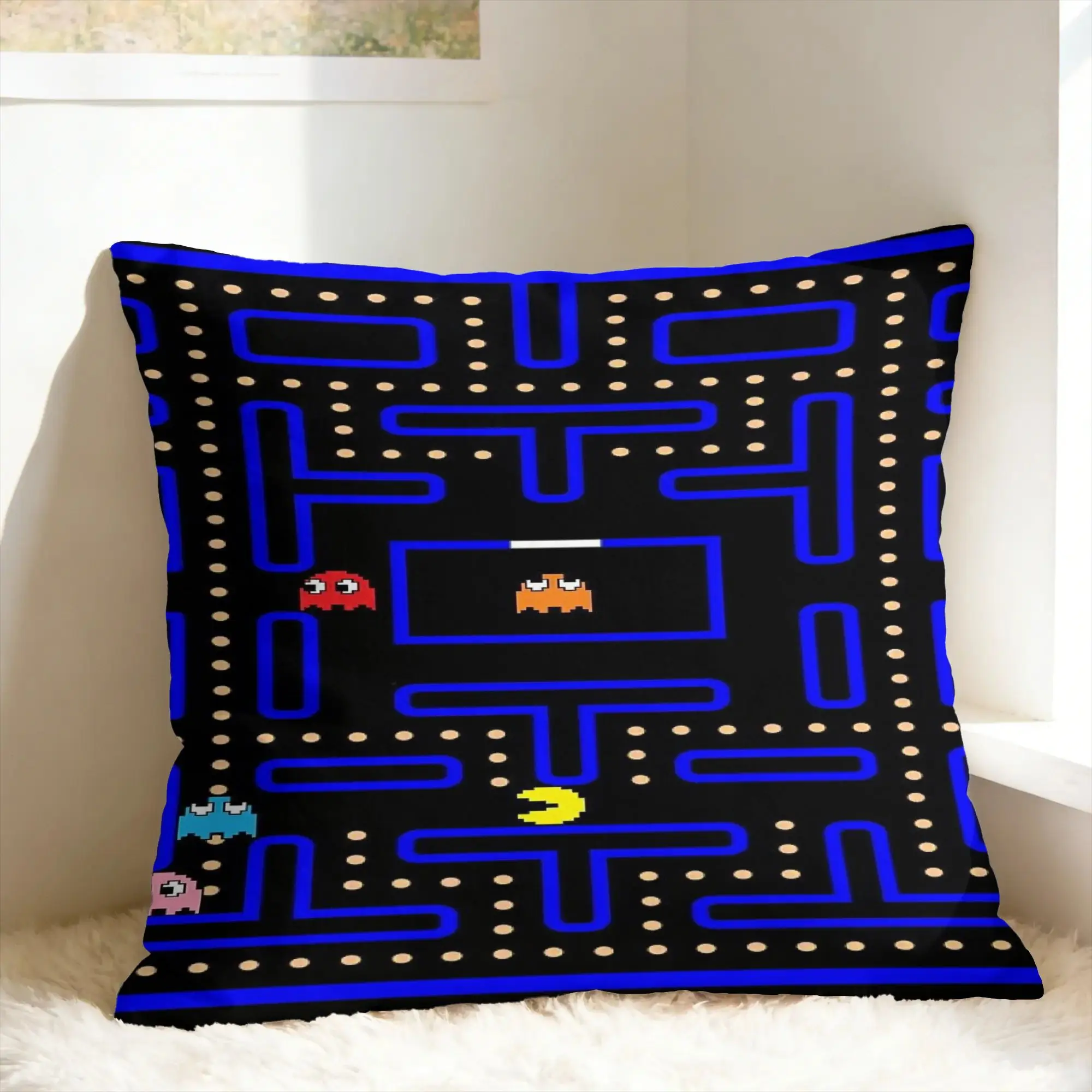 Pillow Cover Pac-Man  Kawaii Pillow Case For Couch Sofa Bedroom Pillowcases