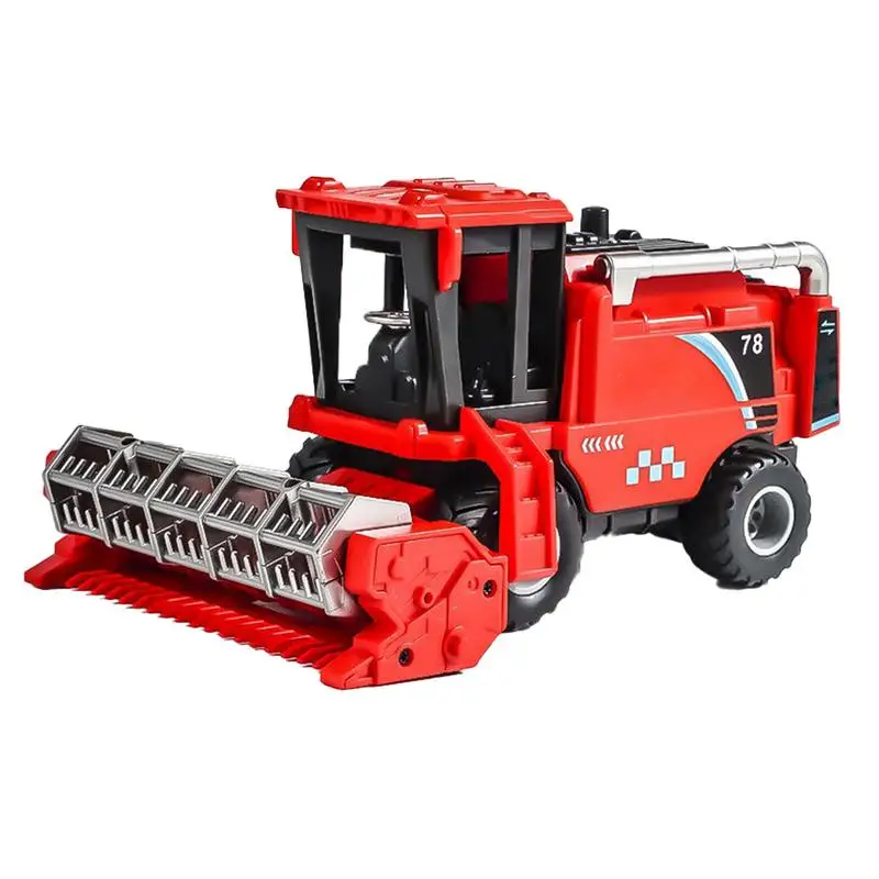 Push And Go Vehicles Small Construction Trucks Car Toys Simulation Harvester Model Toy Kids Play Trucks Friction Powered For