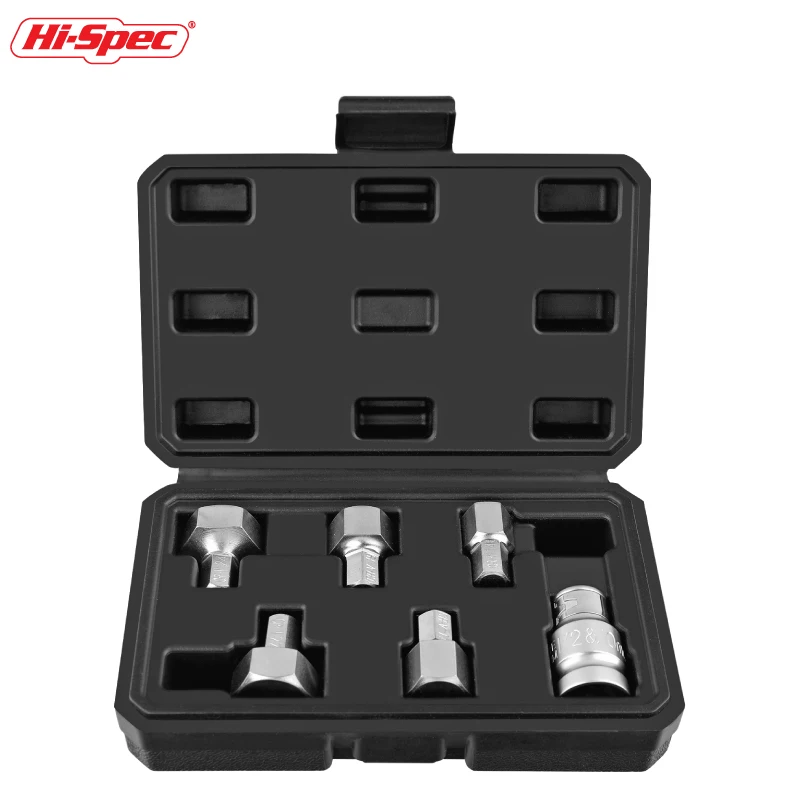 Hi-Spec Chromium Vanadium Steel Hexagon Socket Electric Wrench Special Hexagonal Socket Large H14-17-19-22-24 Screwdriver Set