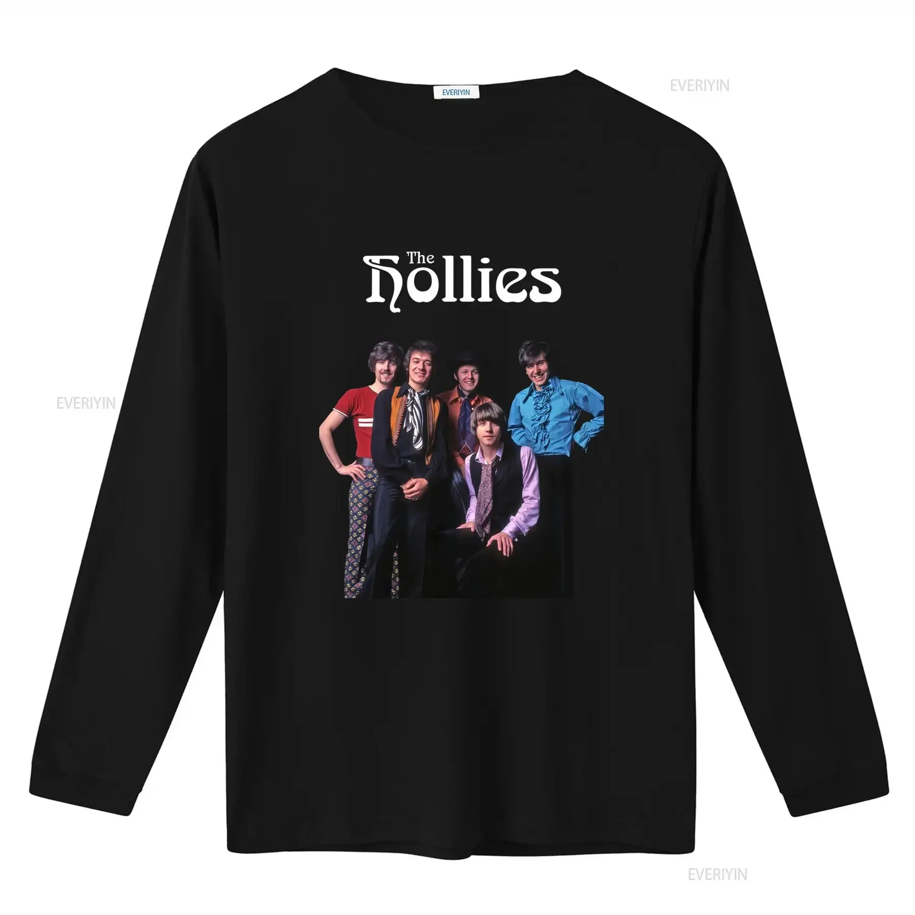 The Hollies Vintage Band T Shirt Retro Rock Style for Men Soft Cotton with Classic Album Art Print vintage Washed Slightly