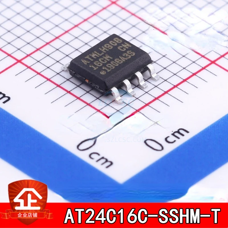 10pcs New and original AT24C16C-SSHM-T SOP8 Screen printing:16CM Memory chips AT24C16C-SSHM-T SOP-8 16CM