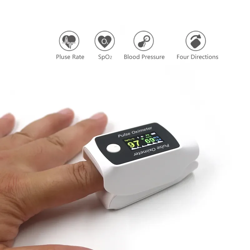 Bluetooth fingertip pulse oximeter, blood oxygen meter with blood pressure monitoring function, blood oxygen saturation monitori