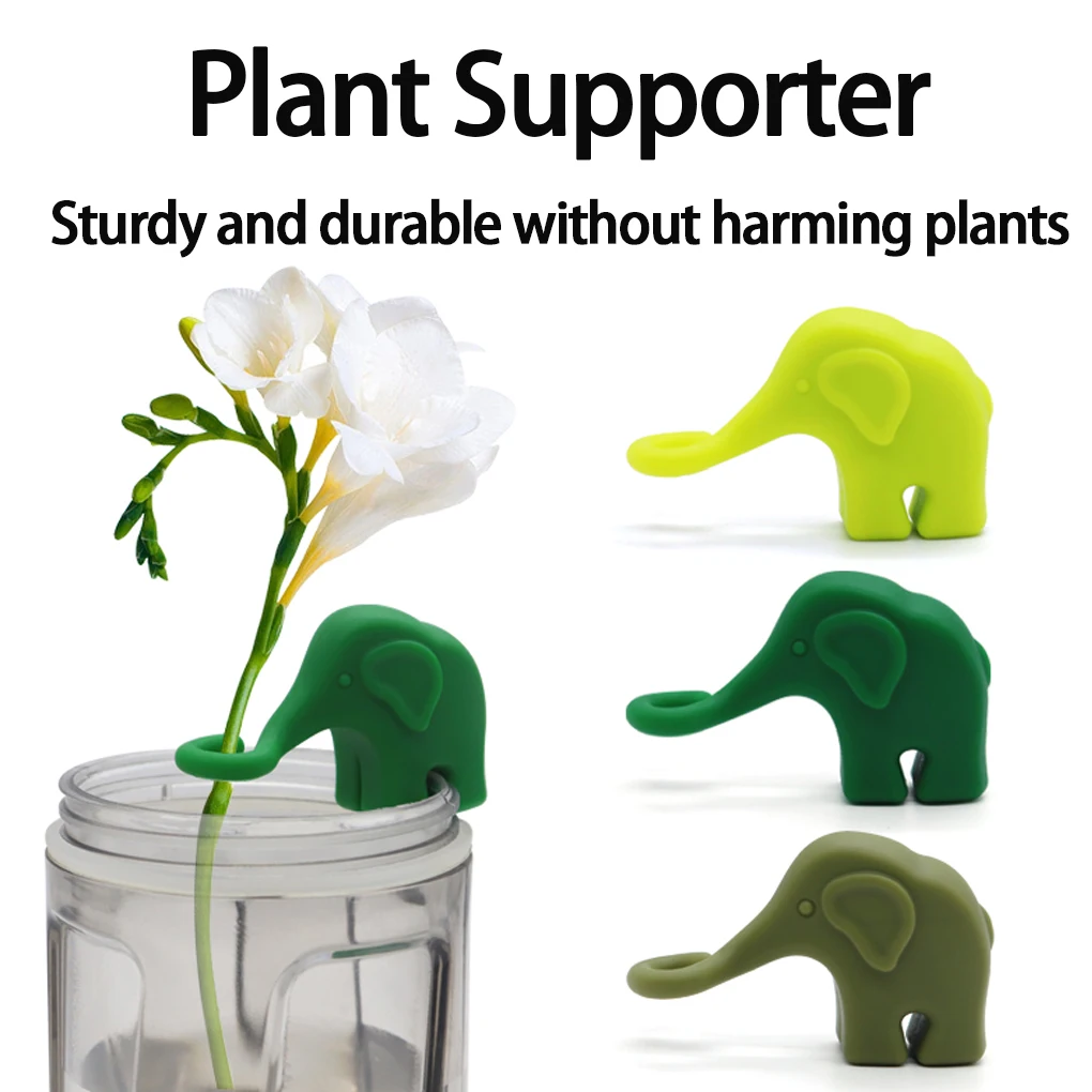 6piece Adjustable Flower Holder Plant Care And Maintenance Unique Elephant Shaped Adds Beau Support