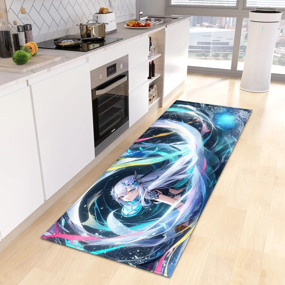 Kitchen Rug Home Living Room Children Bedroom Balcony Floor Decor Carpet House Hallway Entrance Door Bathroom Anti-Slip Foot Mat