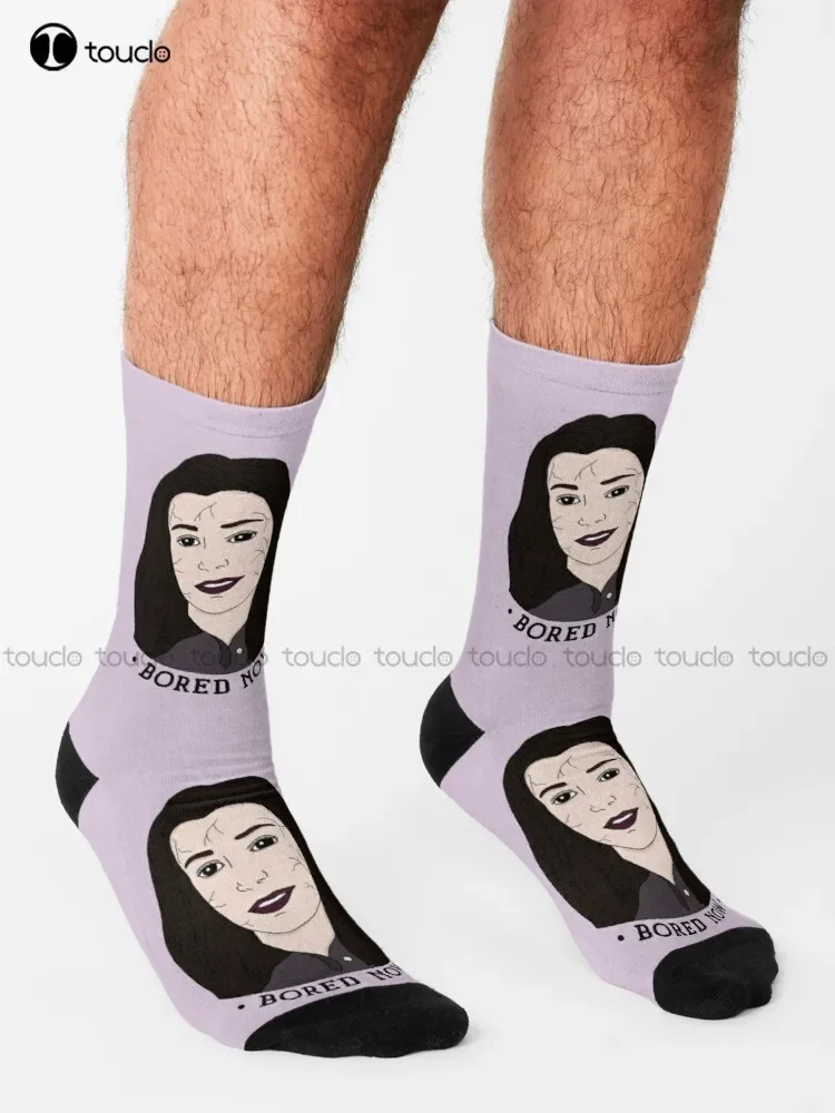 Dark Willow Bored Now Btvs Socks Womens Black Fun Socks Personalized Custom Unisex Adult Teen Youth Socks 360° Digital Print Art