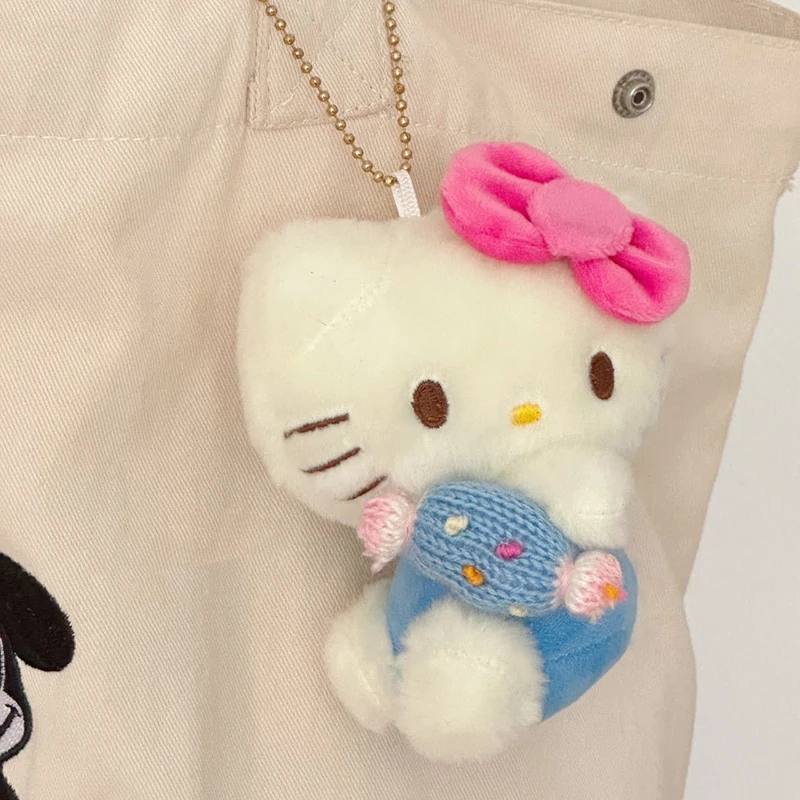 

1PC Cute Sanrio Candy Hello Kitty Plush Doll Toys Pendant Keychain Backpack Hangings Decoration Gift