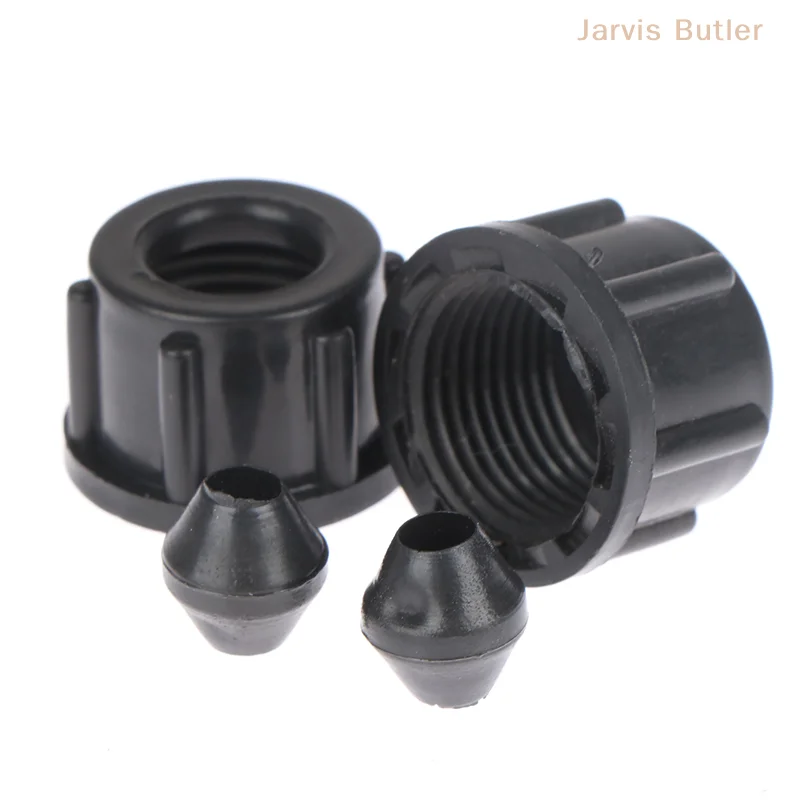 2Sets Agricultural Sprayer Water Pipe Connector Spray Tube Connector Nut Pipe Plug Water Pipe Accessories