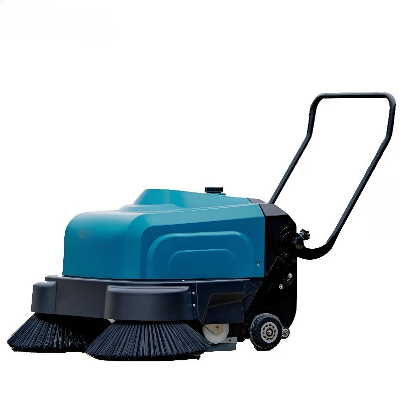 Street Sweeping Machine Walk Behind Industrial Floor Sweeper Battery Powered Road Cleaning Machine for Factory and Garden
