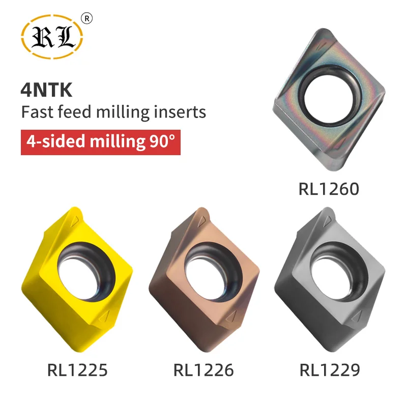 RL Cnc Carbide Insert 4NKT060308 Fast-forward Insert Double-sided Milling Inserts Cnc Cutter Face Milling Cutter Cnc Tools