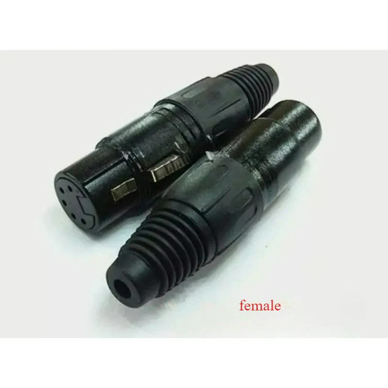 Male  and Female 5Pin XLR Connector Set with 5 PCS NC5MXX & 5 PCS NC5FXX - Professional Audio Connectorairs