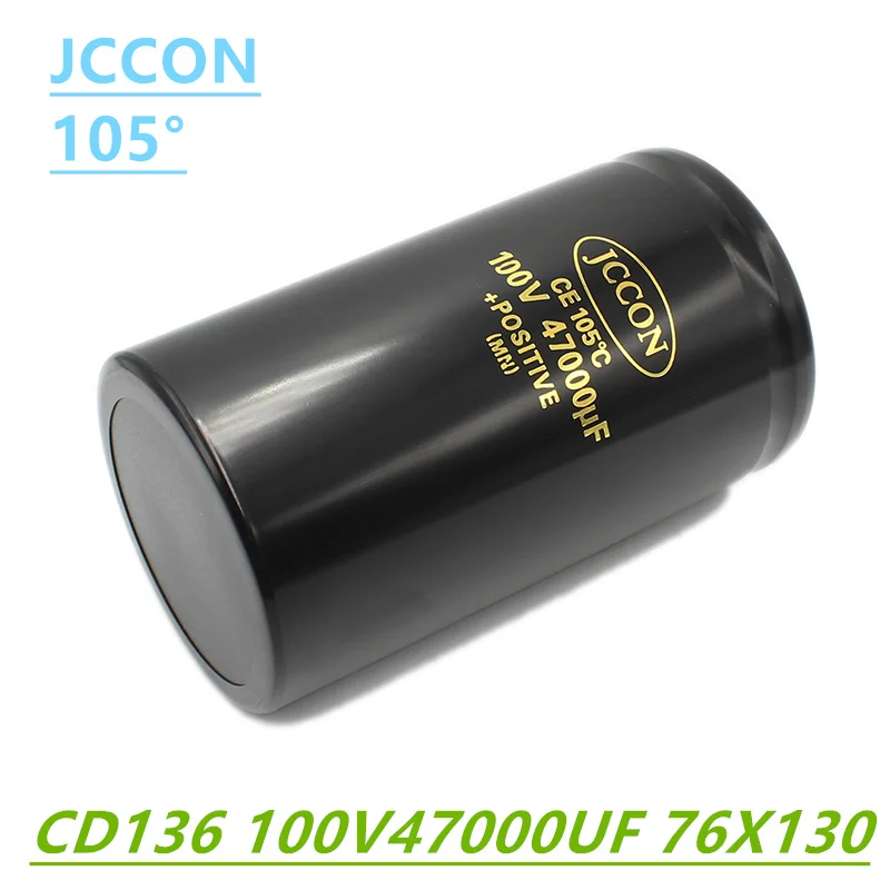 JC bolt electrolytic capacitor 100V47000UF 76x130mm CD136 variable frequency screw capacitor CE105 ℃ original brand new