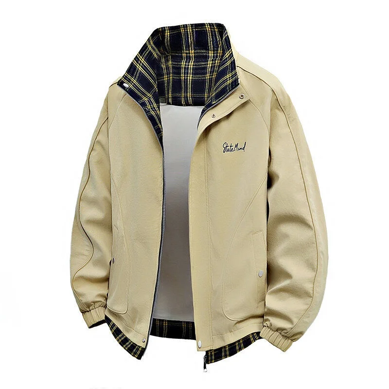 

Новая весенне-осенняя модная повседневная куртка для мужчин: трендовая, универсальная, свободного кроя, с эффектом двухслойности, верхняя одежда для подростков