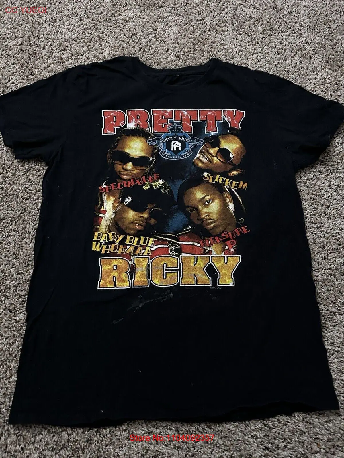 

Футболка Pretty Ricky Pleasure P Bluestars Tour Concert, размер M спереди и сзади