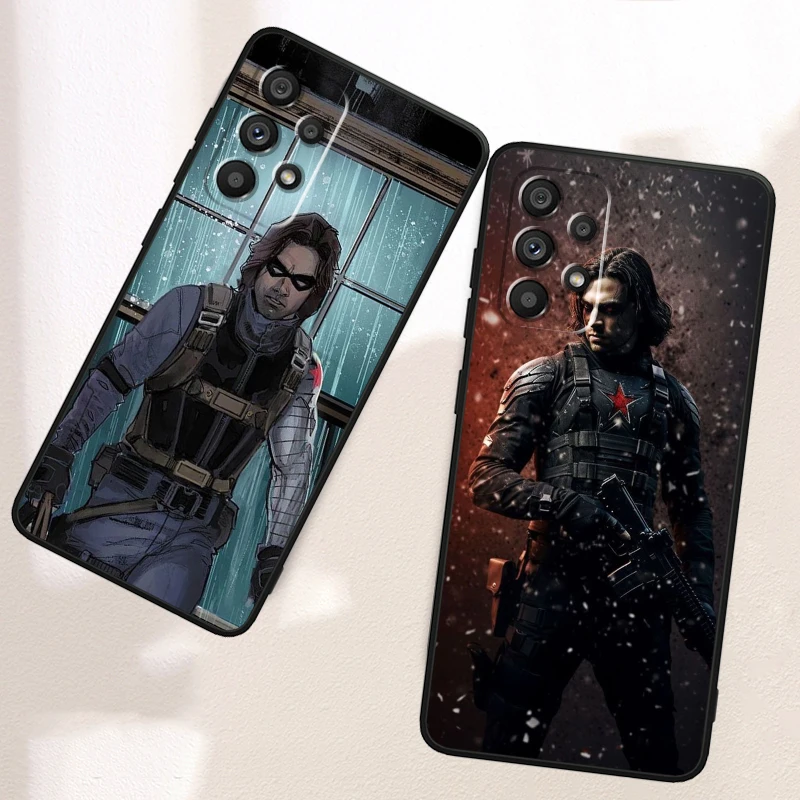 Marvel Winter Warrior Cool For Samsung Note 20 10 Ultra Plus A31 A14 A12 A70 A34 A25 A04 A05 A15 A24 5G Black TPU Phone Case