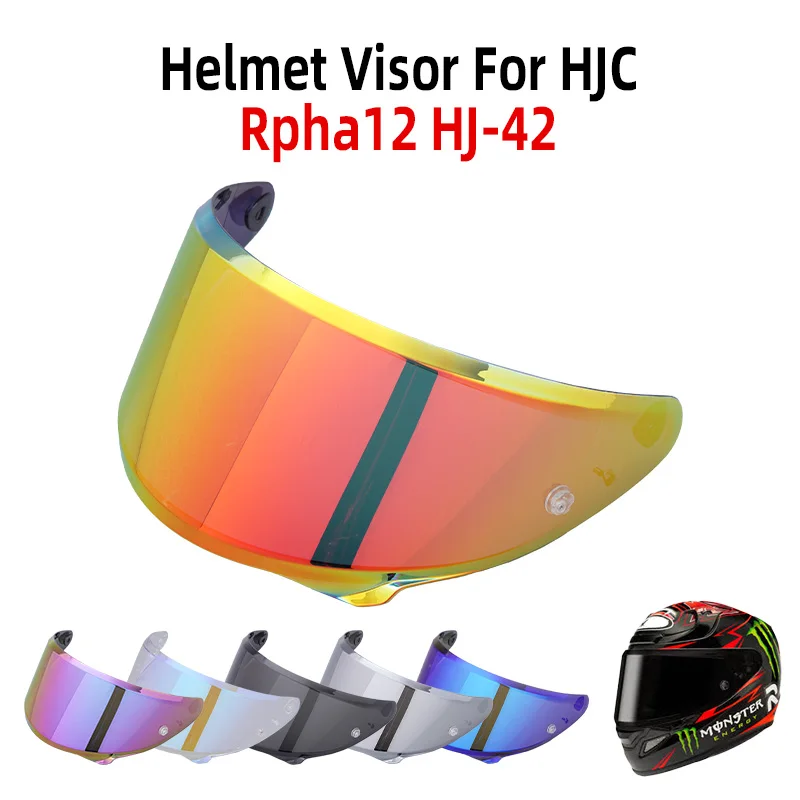 Viseira de capacete para hjc rpha12 hj42, substituição de proteção anti-uv, proteção para moto visera, acessórios, filme antiembaçante