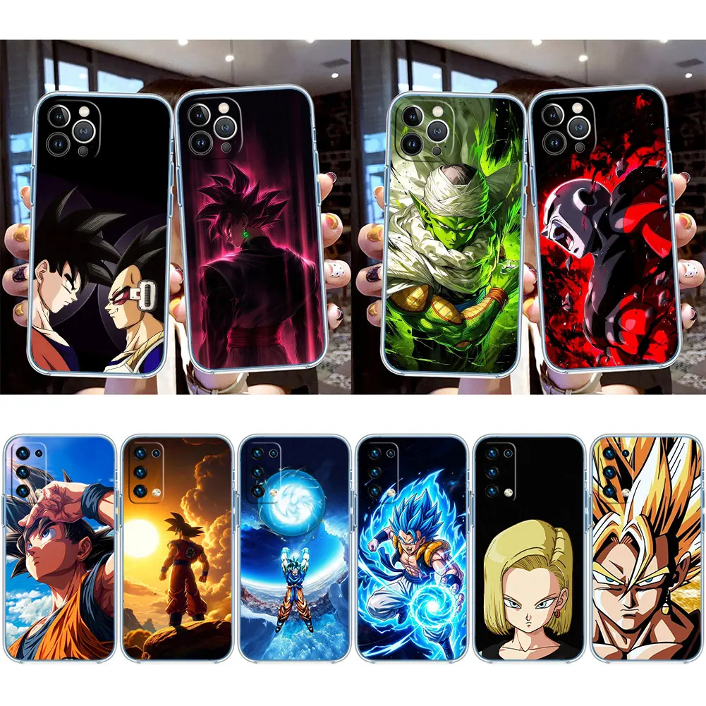 FX25 Dragon Ball Goku Transparent Phone Case for Motorola Moto G7 G8 G9 G84 G85 G73 G24 G15 Z2 Play Power Plus