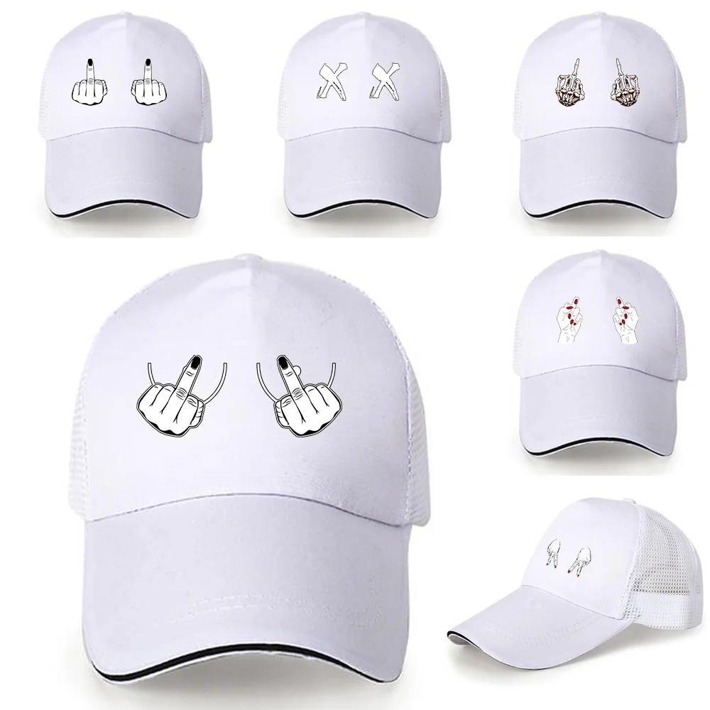 

Chest Printing Mesh Baseball Caps Men Women Snapback Hip Hop Hat Summer UV-proof Visors Hats Breathable Unisex Streetwear Bone