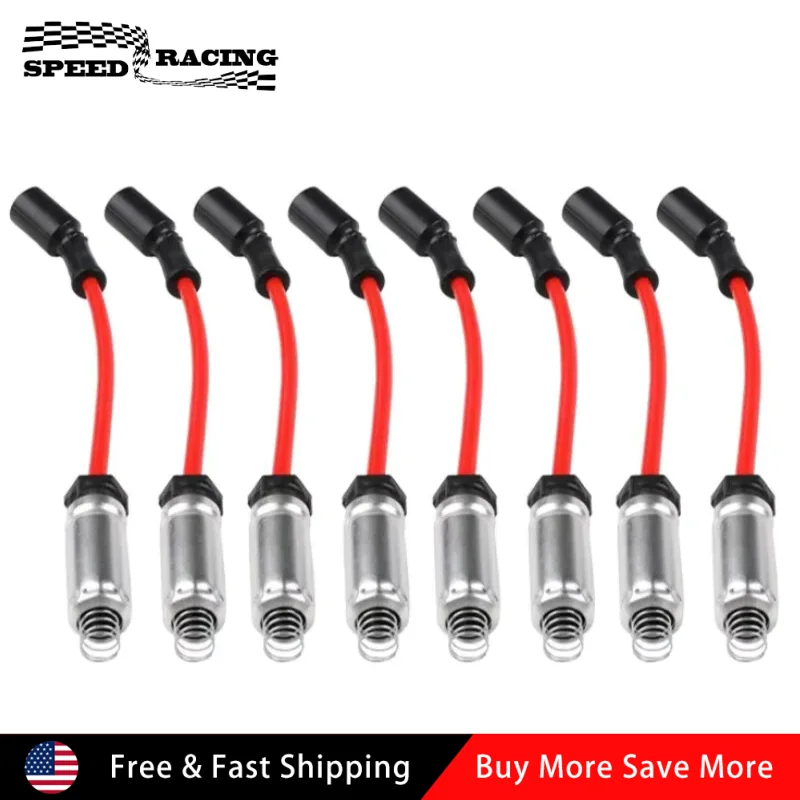 

758EE 748UU Набор проводов для свечей зажигания из 8 шт. для Chevrolet Silverado 1500 5.3L 6.2L 2015-2018 Chevrolet Suburban 5.3L Red 2014-2018 гг.