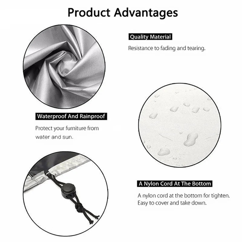 ABKO-Premium Waterproof Covers For Garden Furniture - Protects From Rain, Snow & Dust, Size 200X140x90cm