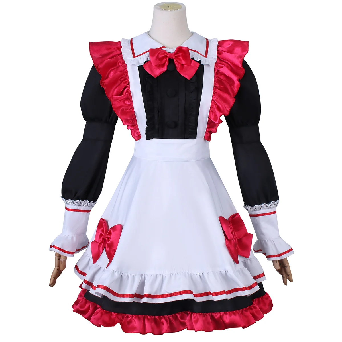 

Hemixush Anime OSHI NO KO Cosplay Hoshino Rubii Costume School Party Uniform Red Kawaii Dress Maid Uniform