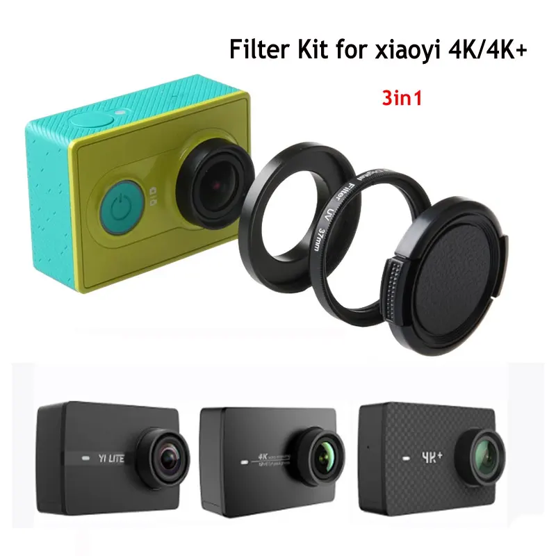 Для Xiaoyi 4K/4K + фильтр для объектива 37 мм переходное кольцо CPL поляризация УФ-защита для Xiaoyi 2 Lite экшн-камеры крышка объектива