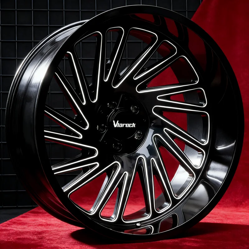 

Viorock 20 22 24 26 28 30 Inch 6*139.7 5*135 Concave Aluminum Alloy H-shaped Car New Black Forged Wheel Hub Fit for SUV & Pickup