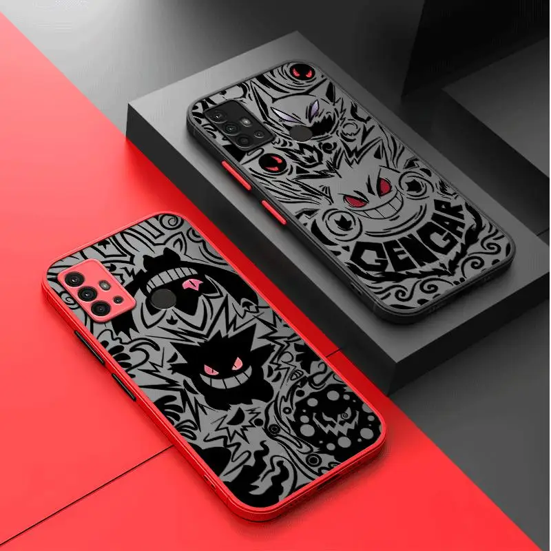 Phone Case for Samsung Galaxy A51 A71 A30 A70 A20s A10 A10s A01 A02 A04 A02s A50 A03 Core Cover Anime Pokemons Gengar