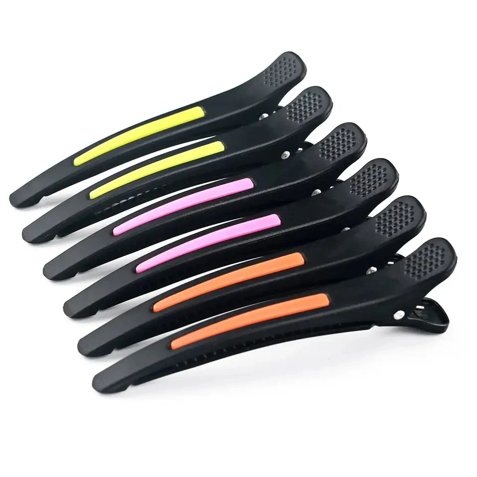 

6pcs/set Korean Fashion Duckbill Hairpin Candy Color Slotted Clip Large Size Hair Seamless Hairdressing Accessories Salon Tool