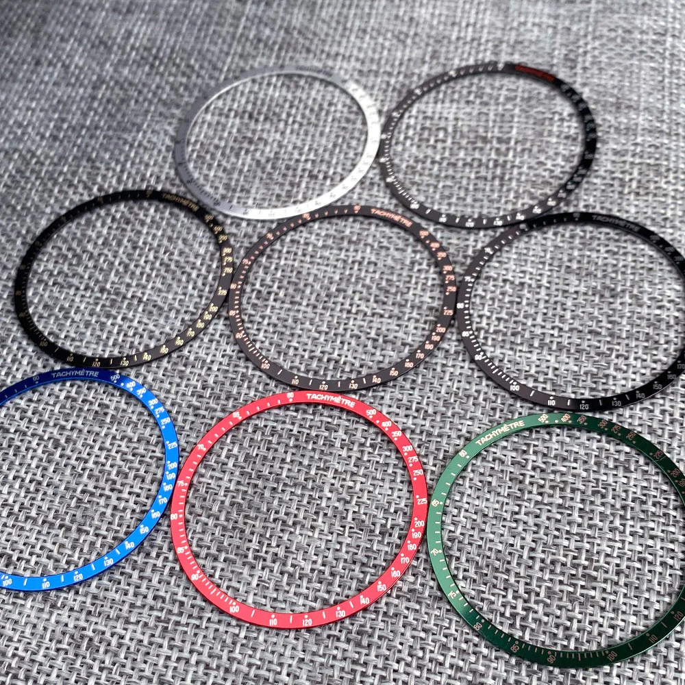 Aluminum Watch Bezel Insert Modification Watch Ring for SPEED MASTER Style Men Watch Chronograph Watch Accessories 34.2mmx38.3mm