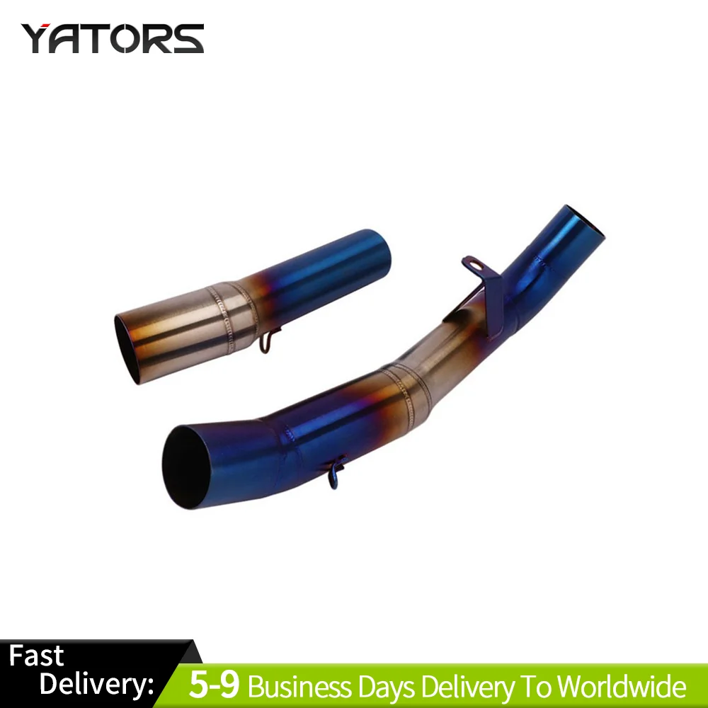 For Kawasaki Ninja Z1000 2010-2020 Slip Mid Exhaust Link Pipe 51mm Muffler Tips Exhaust Systems Exhausts Pipes - view 2