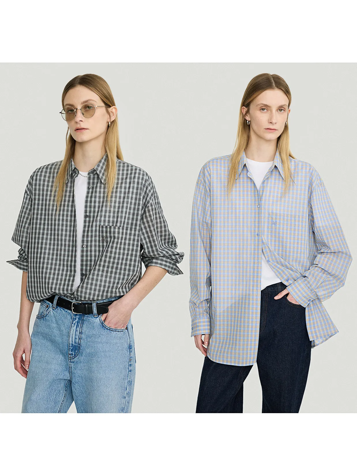 

Лимитированная серия: Женская повседневная рубашка свободного кроя в клетку из 100% хлопка с начесом и высокой степенью крутильности, для многослойных образов