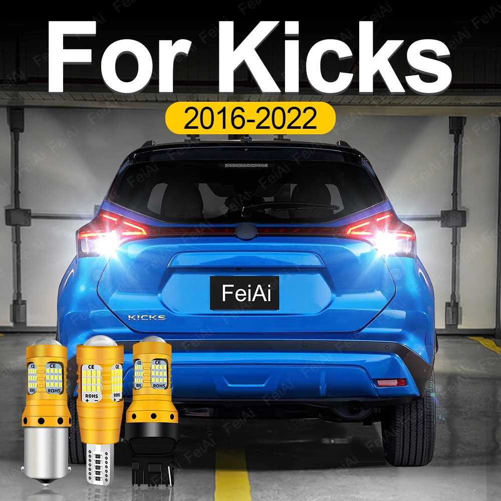 LED Reverse Light For Nissan Kicks P15 2016 2017 2018 2019 2020 2021 2022 Kicks Accessories LED Reversing Bulbs Backup Lights