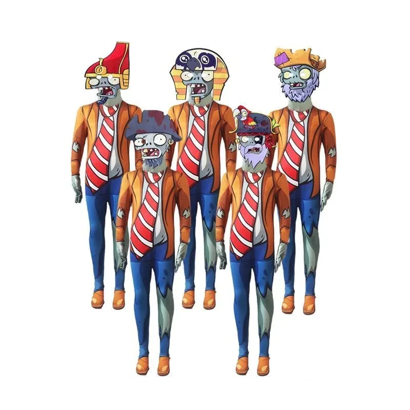 زي تنكري للأطفال الأولاد من Plants vs. Zombies - بدلات زومبي وعباد الشمس والبازلاء للبالغين والأطفال لعيد الهالوين وعيد الميلاد