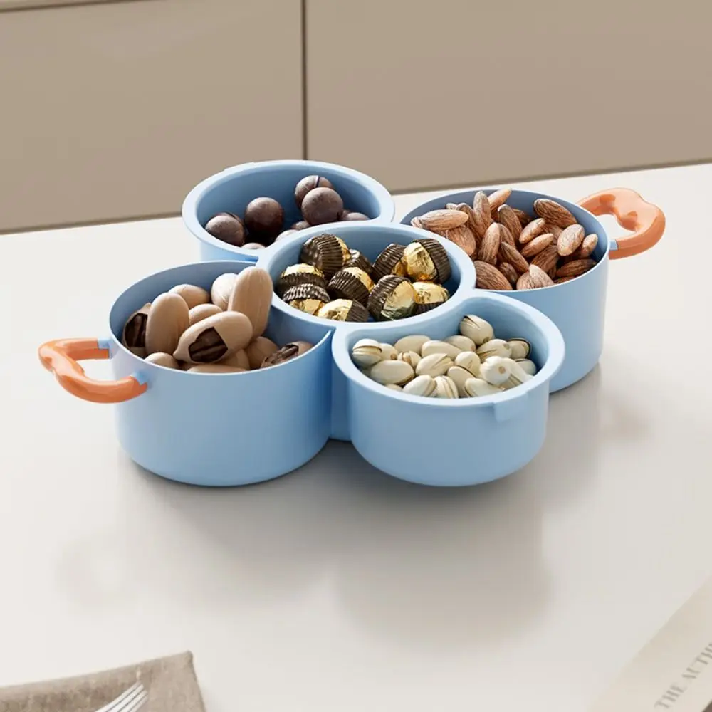 

2 in 1 Dried Fruit Plate Creative Double-layered Fruit Drain Basket Multi-function with Drainer Food Storage Tray Household