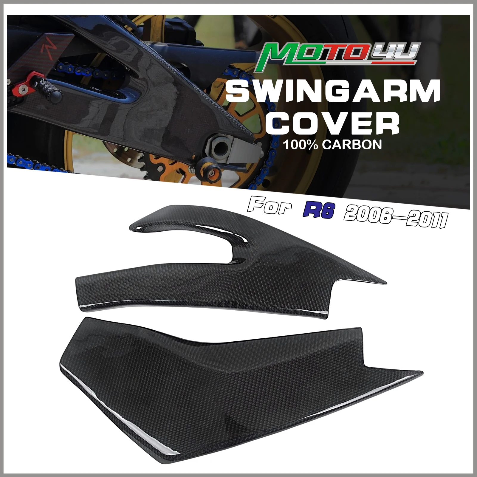 

Для YAMAHA YZF-R6 R6 2006 2007 2008 2009 2010 2011, крышка маятника из настоящего углеродного волокна, защитные чехлы для поворотных рычагов, детали мотоцикла