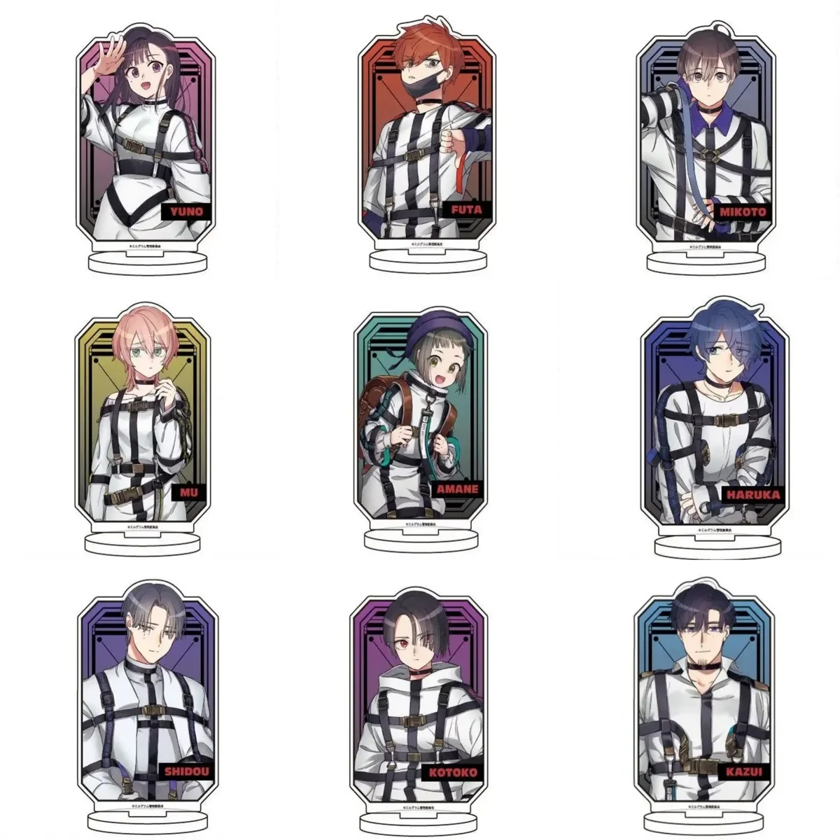 10CM Charm Anime MILGRAM Acrylic Stand Model Cosplay Characters Ornament Accessories Goods Collection Gifts