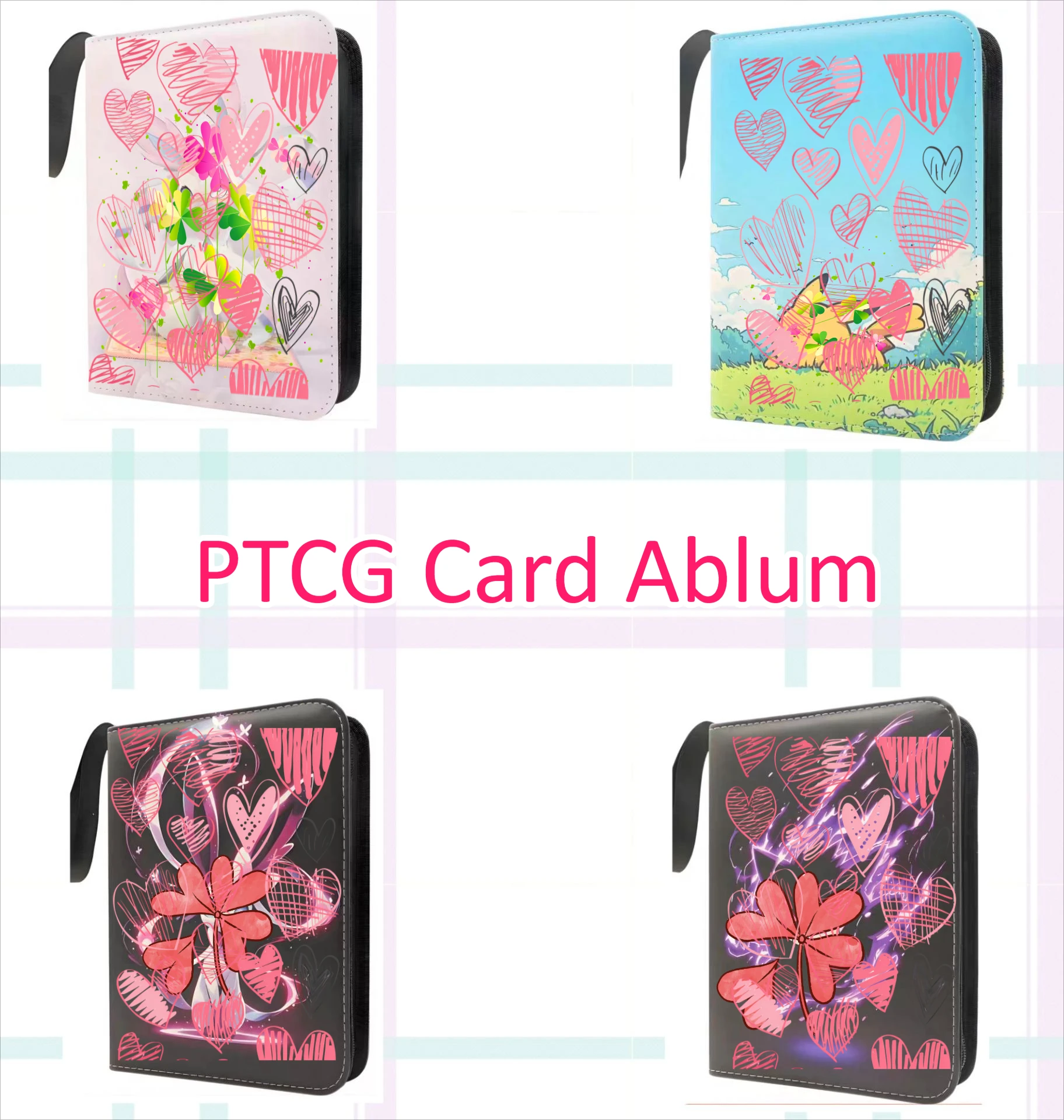

PTCG Pokemon Collection Card Book Аниме Классическая портативная карточная книга для хранения Sylveon Gengar Poke Ball Пикачу Рэйquaza Эш Кетчум