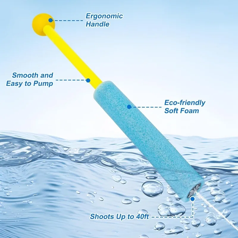 Foam Water Gun for Kids 20 Pieces Water Gun for Games Pool Garden Beach Outdoor Games 3+ Years Watergun Blaster Toy Party Gift