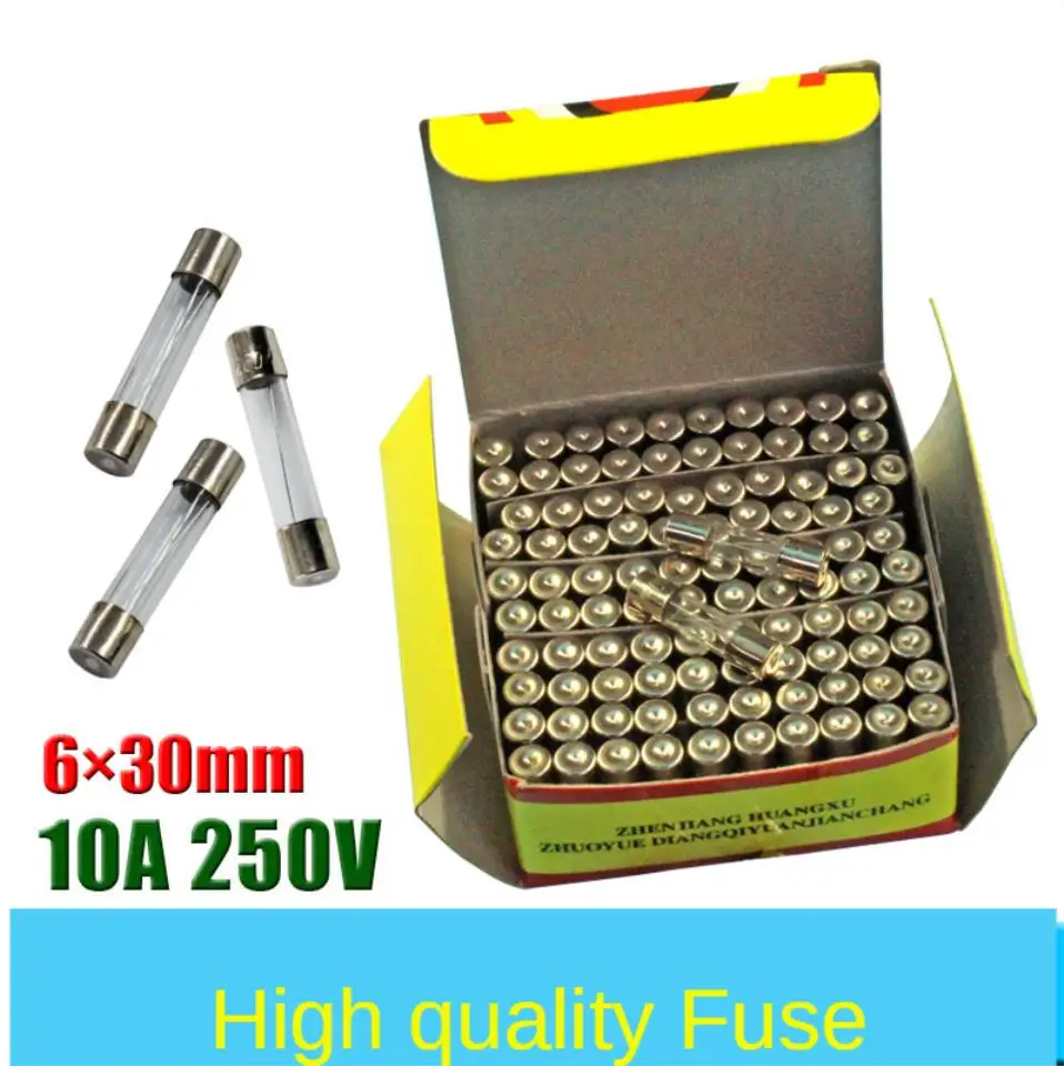 

10pcs 10A 6 * 30mm Universal Size Microwave Oven Power Fuse Fuse
