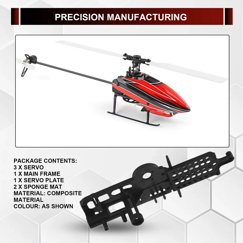 1 Set XK K110 Upgrade K110S Servo Main Frame and Servo Plate for XK K110 K110S RC Helicopter Upgrade Parts-ABWO