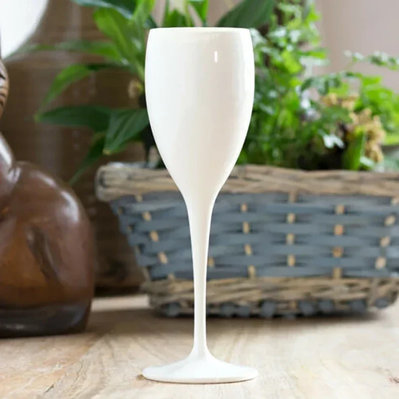 Oem Wine Glasses Champagne Flutes 175ML Glass Plastic Dishwasher-safe White Acrylic Glass Transparent Beer Cocktail Whisky Cup