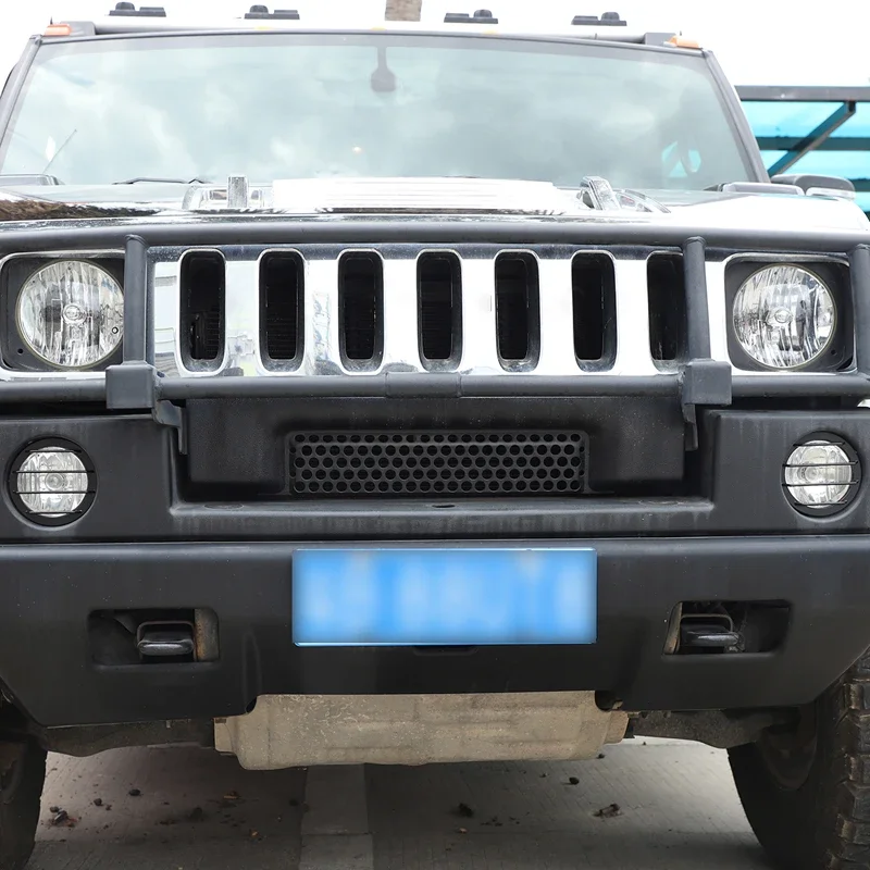 

For Hummer H2 2003-2009 Stainless Steel Carbon Black Car Front Fog Lights Lamp Cover Decorative Sticker Car Interior Accessories