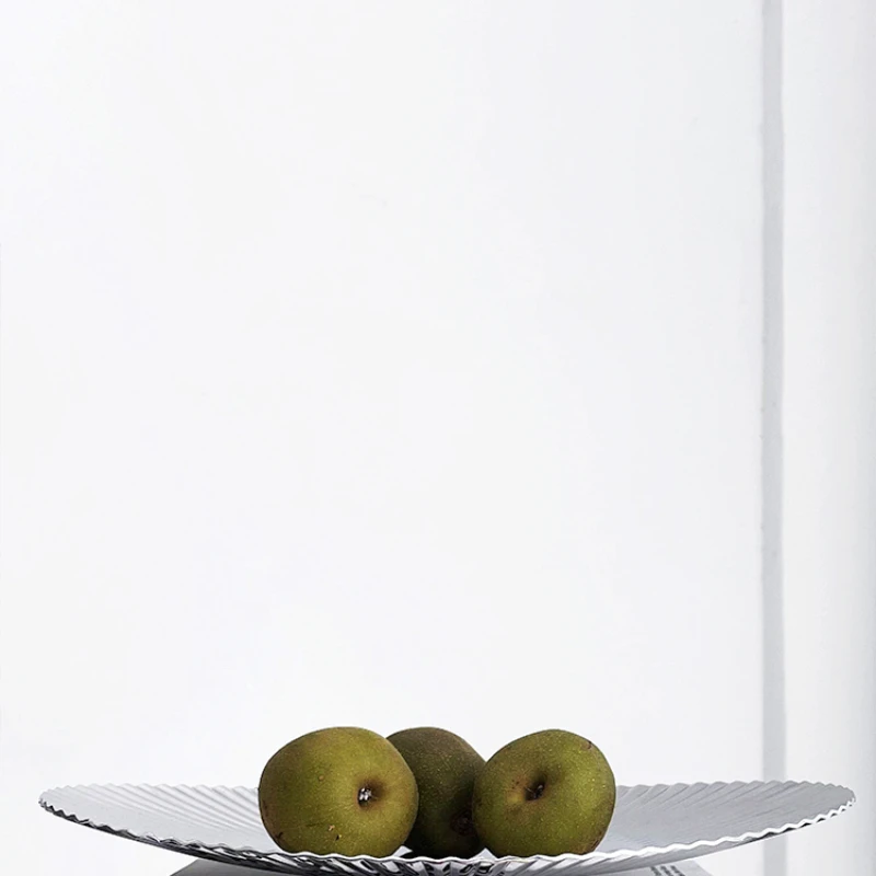 

Light luxury high-grade stainless steel fruit plate Household pastry tray light luxury home aromatherapy storage plate