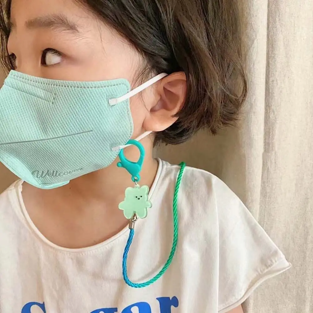 Cartoon Glasses Chain Female Gradient Color Anti-lost Sunglasses Lanyard Children Mask Chain Child Mask Lanyard Mask Rope