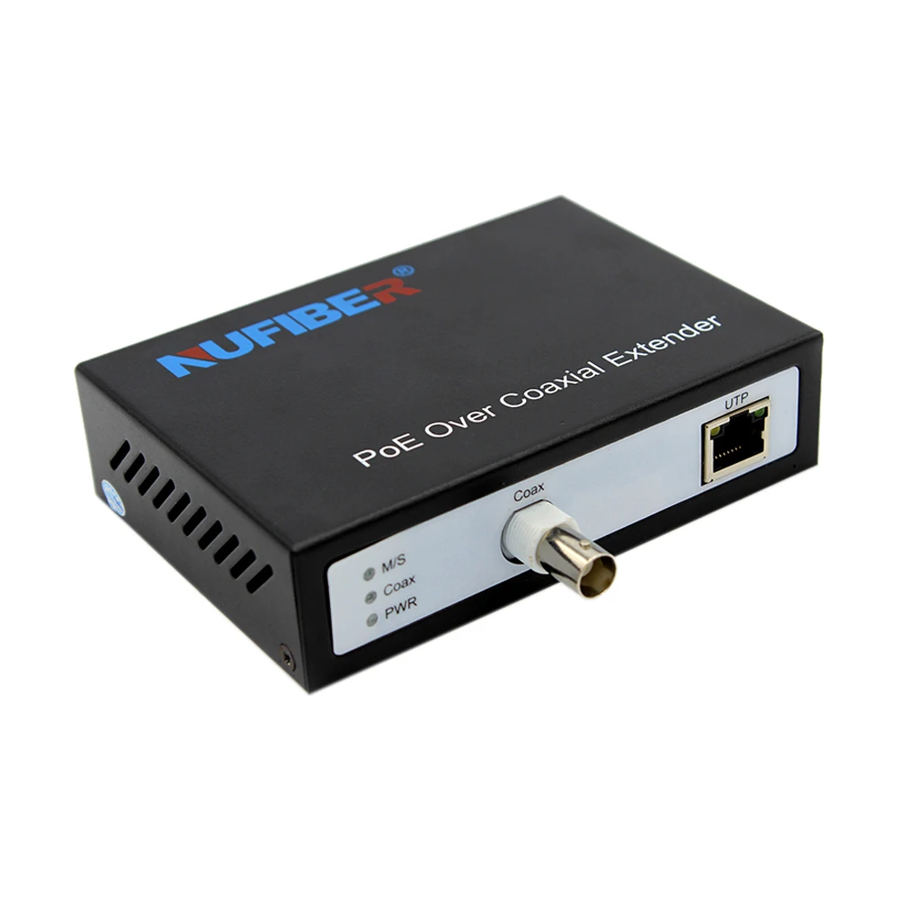 IP Ethernet over Coaxial Extender 10/100M 1BNC 1LAN Ethernet over Coaxial Extender with EOC  POC POE function 300m extender