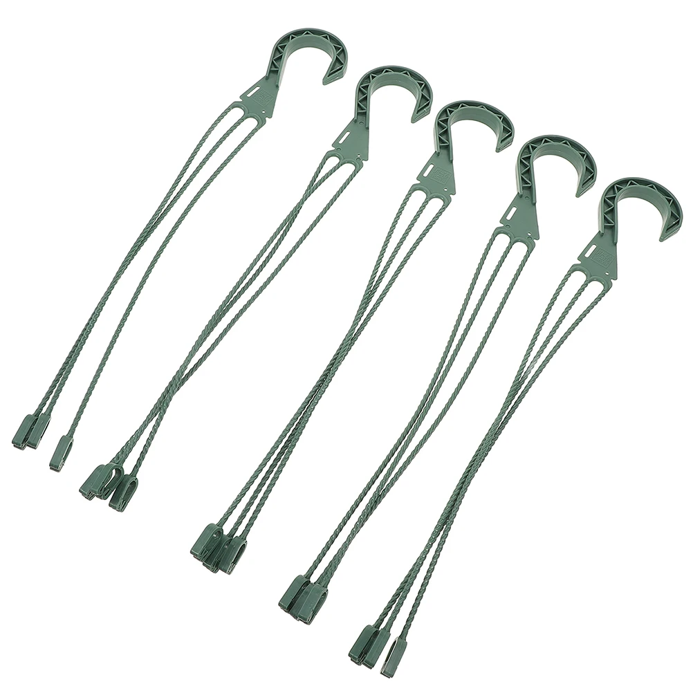 

5pcs Hanging Plant Pots Hooks Galvanized Chain Flowerpot Rack Round Replacement Durable Stylish Easy Spacesaving Versatile